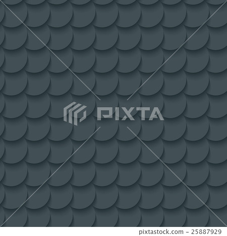 Dark gray fish scale seamless background. 25887929