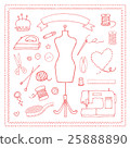 Hand-drawn handicraft illustration set 25888890