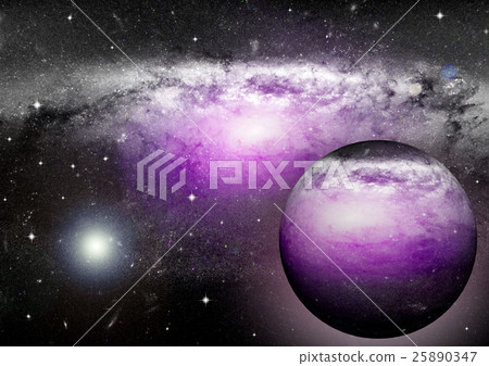 Stars, dust and gas nebula in a far galaxy Stars, dust and gas nebula in a far galaxy 25890347