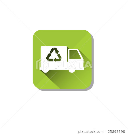 Car Truck Recycle Symbol Green Logo Web Icon 25892598