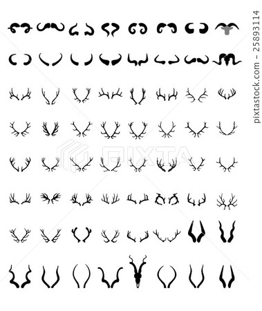 silhouettes of horns 25893114