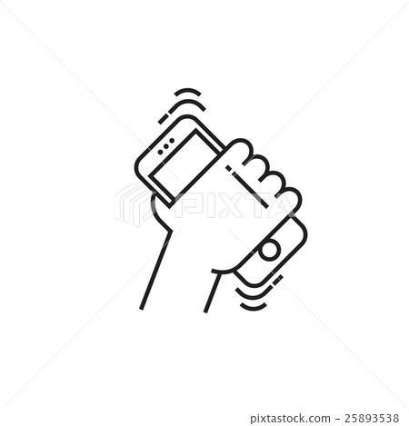 smartphone in hand icon stock illustration 25893538 pixta pixta