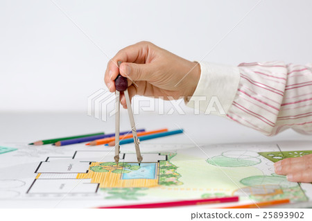 Landscape architect design backyard plan for villa 25893902