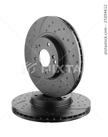 Brake disks on white background Brake disks on white background 25894612
