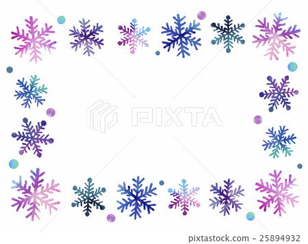 雪水晶水彩插圖 25894932