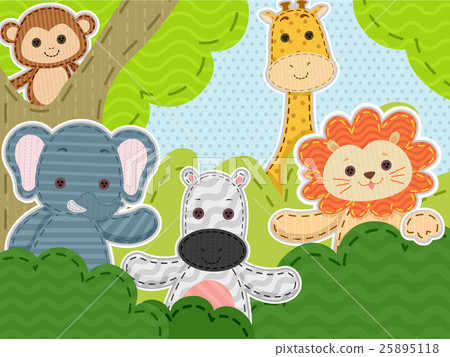 Stitched Animals Jungle 25895118