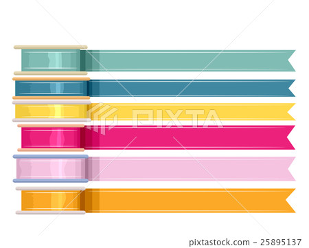 Ribbons Labels Design - Stock Illustration [25895137] - PIXTA
