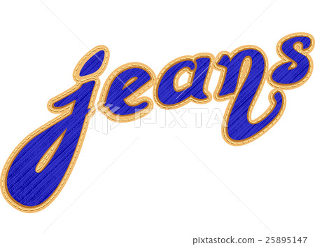 Jeans Stitches Lettering 25895147