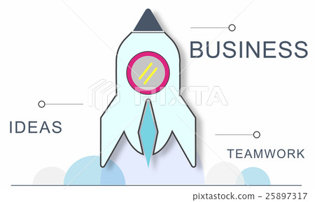 Rocket Spaceship Startup Business Strategy Graphic Concept Rocket Spaceship Startup Business Strategy Graphic Concept 25897317
