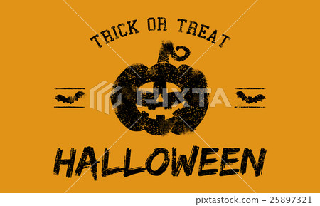 Halloween Bat Pumpkin Lantern Scary Graphic Concept 25897321