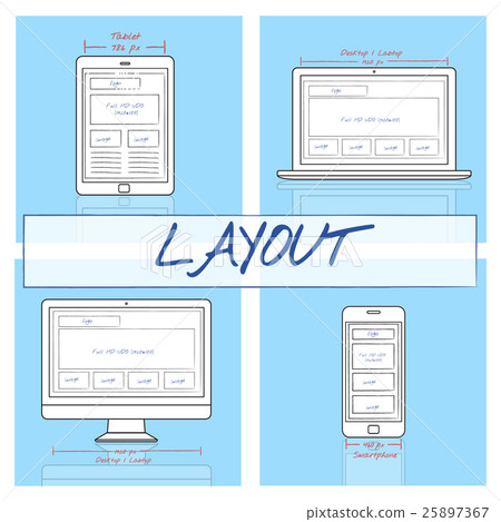 Web Layout Content Coding Template Data Design... - Stock Illustration ...