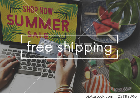 Free Shipping Freight Supply Transportation Concept 25898300