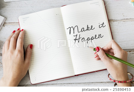 Make It Happen Diary Concept Make It Happen Diary Concept 25898453