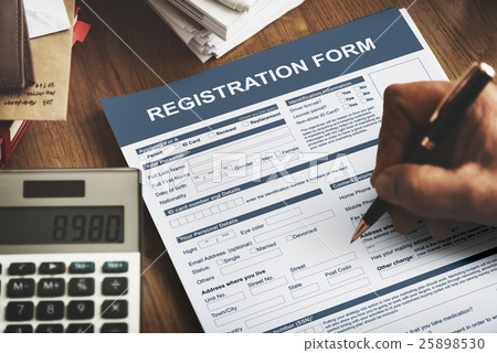 Registration Form Application Information Concept 25898530
