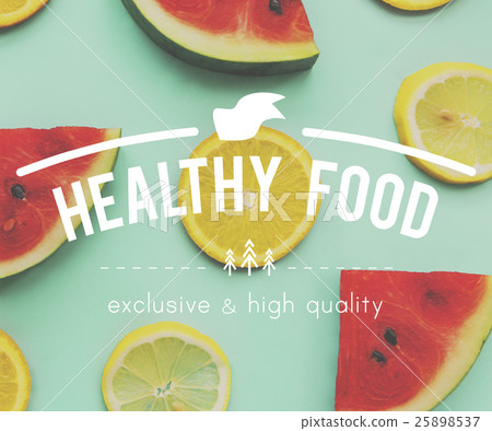 Food Nutrition Fit Graphic Healthy Watermelon Orange Words Concept Food Nutrition Fit Graphic Healthy Watermelon Orange Words Concept 25898537