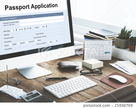 Passport Application Emigration National Border Concept Passport Application Emigration National Border Concept 25898769