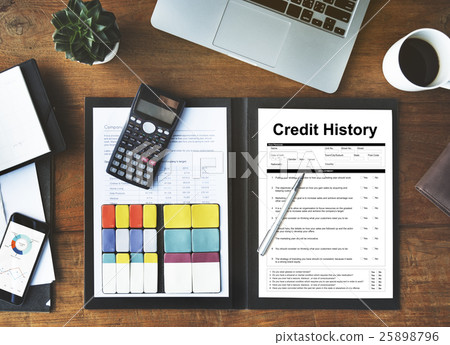 Credit History Invoice Payment Form Information Concept 25898796