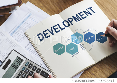 Business Plan Strategy Development Process Graphic Concept 25898851
