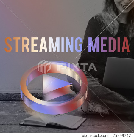 Digital Music Streaming Online Entertainment Media Concept 25899747