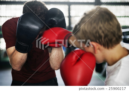Boxing Boxer Strong Training Workout Exercise Concept 25900217