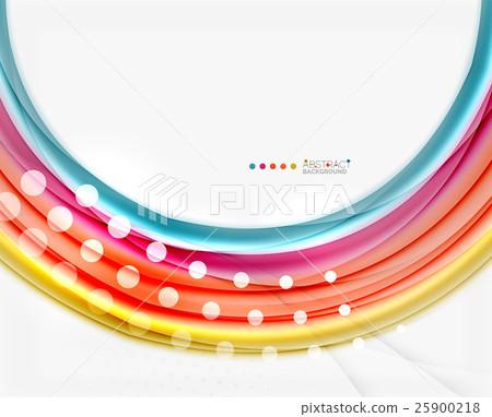 Multicolored lines on white, motion concept 25900218