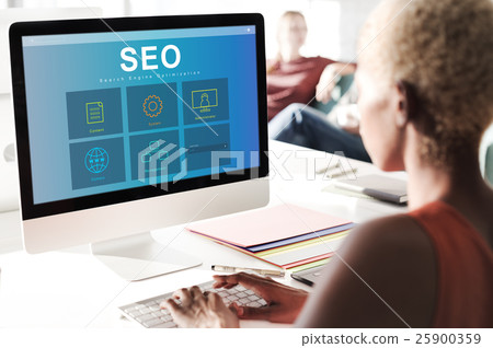 System Content Management SEO Application Graphic Concept 25900359