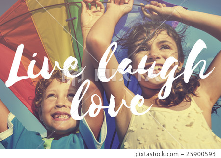 Enjoy Life Live Laugh Love Free Spirit Simple Concept 25900593