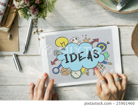 Ideas Cloud Bulb Bubble Creative Graphic Concept Ideas Cloud Bulb Bubble Creative Graphic Concept 25901460