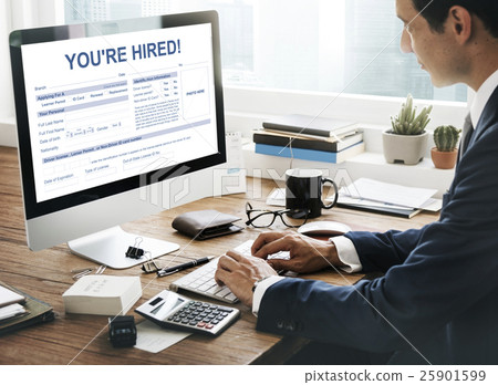 You're Hired Recruitment Job Staff Concept 25901599