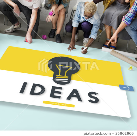 Light Bulb Ideas Creation Graphic Concept 25901906
