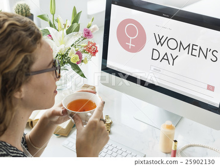 Women's Day Symbol Webpage Concept 25902130