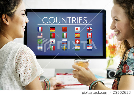 Flag Countries Foreign International Symbol Concept 25902633