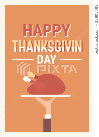 Thanksgiving Day Holiday Banner Greeting Card 25903592