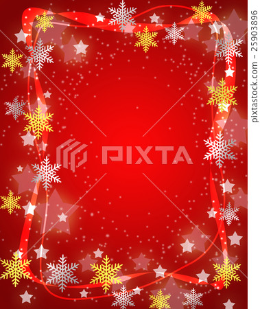 Christmas frame snow crystal - Stock Illustration [25903896] - PIXTA