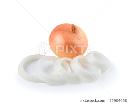 Ripe onion on a white background Ripe onion on a white background 25904668