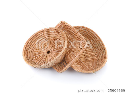 wicker basket isolated on white background wicker basket isolated on white background 25904669