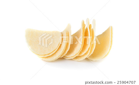potato chips isolated on white background potato chips isolated on white background 25904707