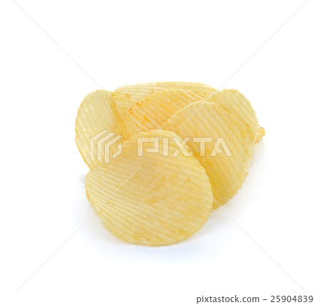 potato chips isolated on white background potato chips isolated on white background 25904839