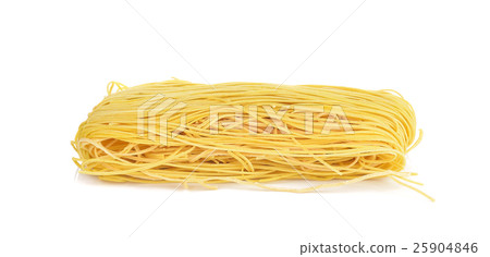 Dry noodles (Chinese cuisine) on white background 25904846