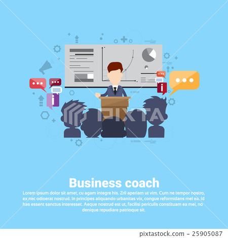 Leadership Coaching Management Business Web Banner Stock