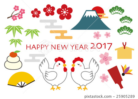 公雞新年賀卡材料 公雞新年賀卡材料 25905289