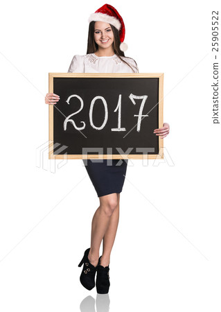 Business woman holding a chalkboard Business woman holding a chalkboard 25905522