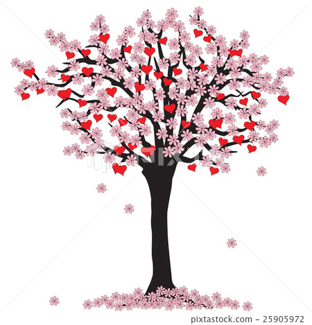 tree of love with blossoms tree of love with blossoms 25905972