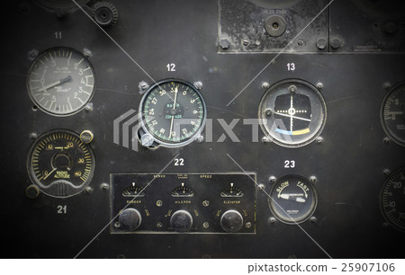 Different meters and displays in an old plane Different meters and displays in an old plane 25907106