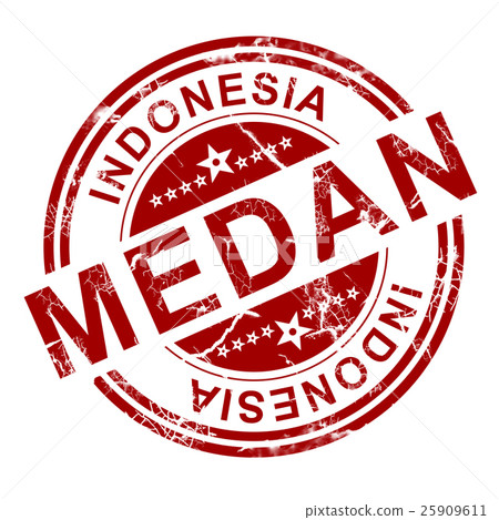 Red Medan stamp Red Medan stamp 25909611