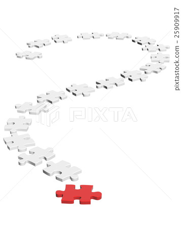 Puzzle of grey and red colors 25909917