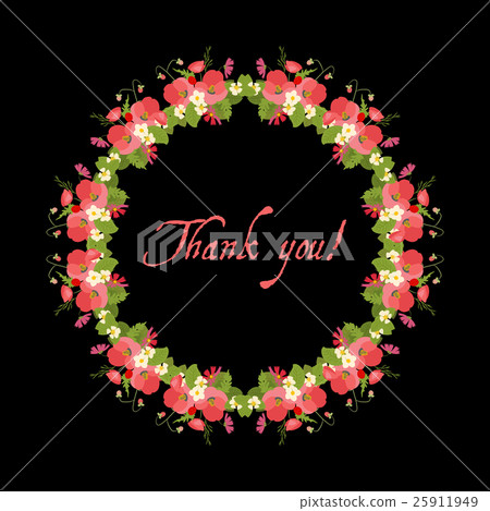 Floral background poppy and cosmos strawberries Floral background poppy and cosmos strawberries 25911949