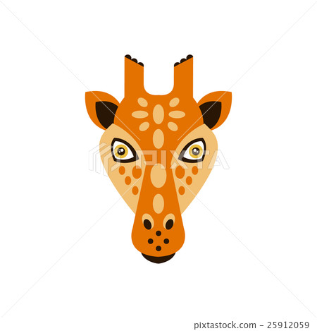 Giraffe African Animals Stylized Geometric Head 25912059