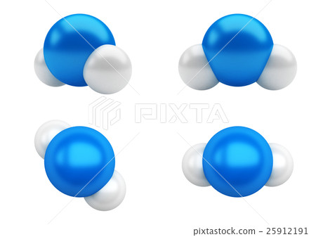 H2O結構藍色 25912191