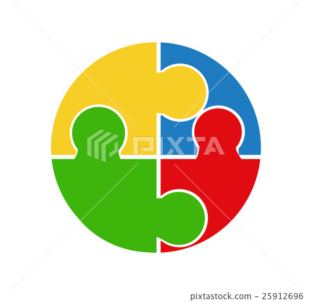 Puzzle vector illustration art on white background 25912696